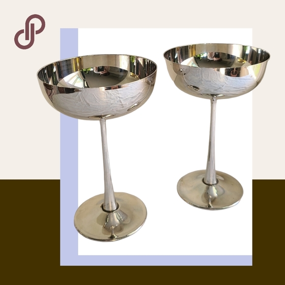 vintage italian silver plated wine chalices (set of 2) 🔮🏆 - Picture 3 of 5